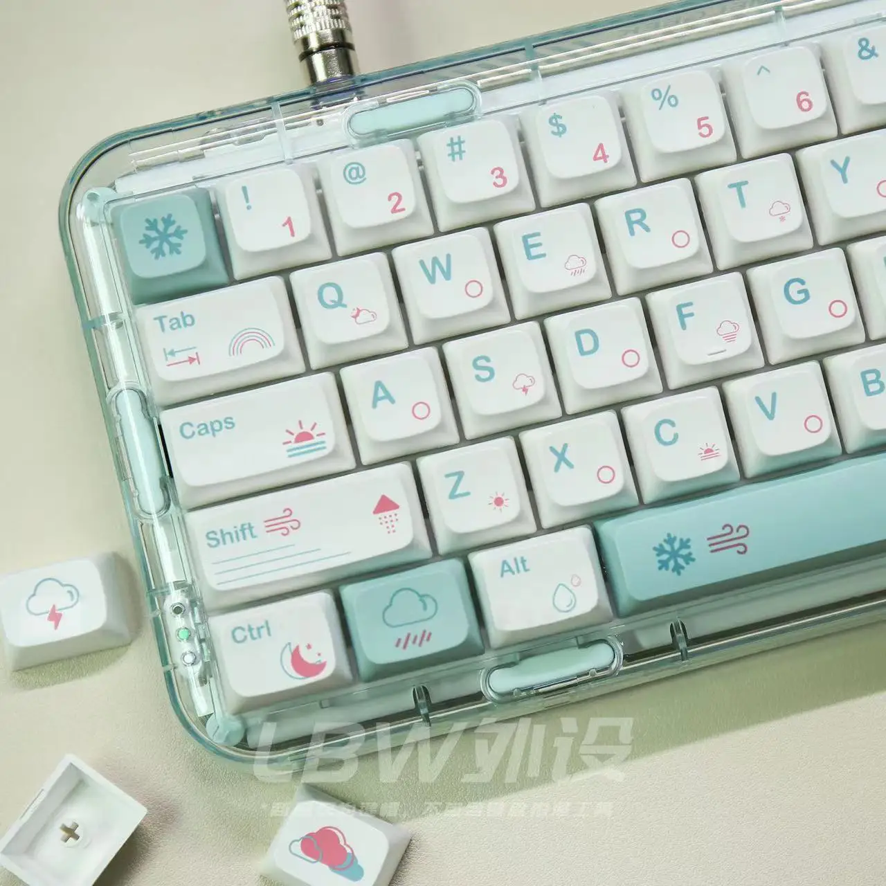 Weather Theme Key Cap XDA Highly PBT Sublimation key caps  pbt keycaps  keycaps pbt  gaming keyboard  keycap set  ipad keyboard