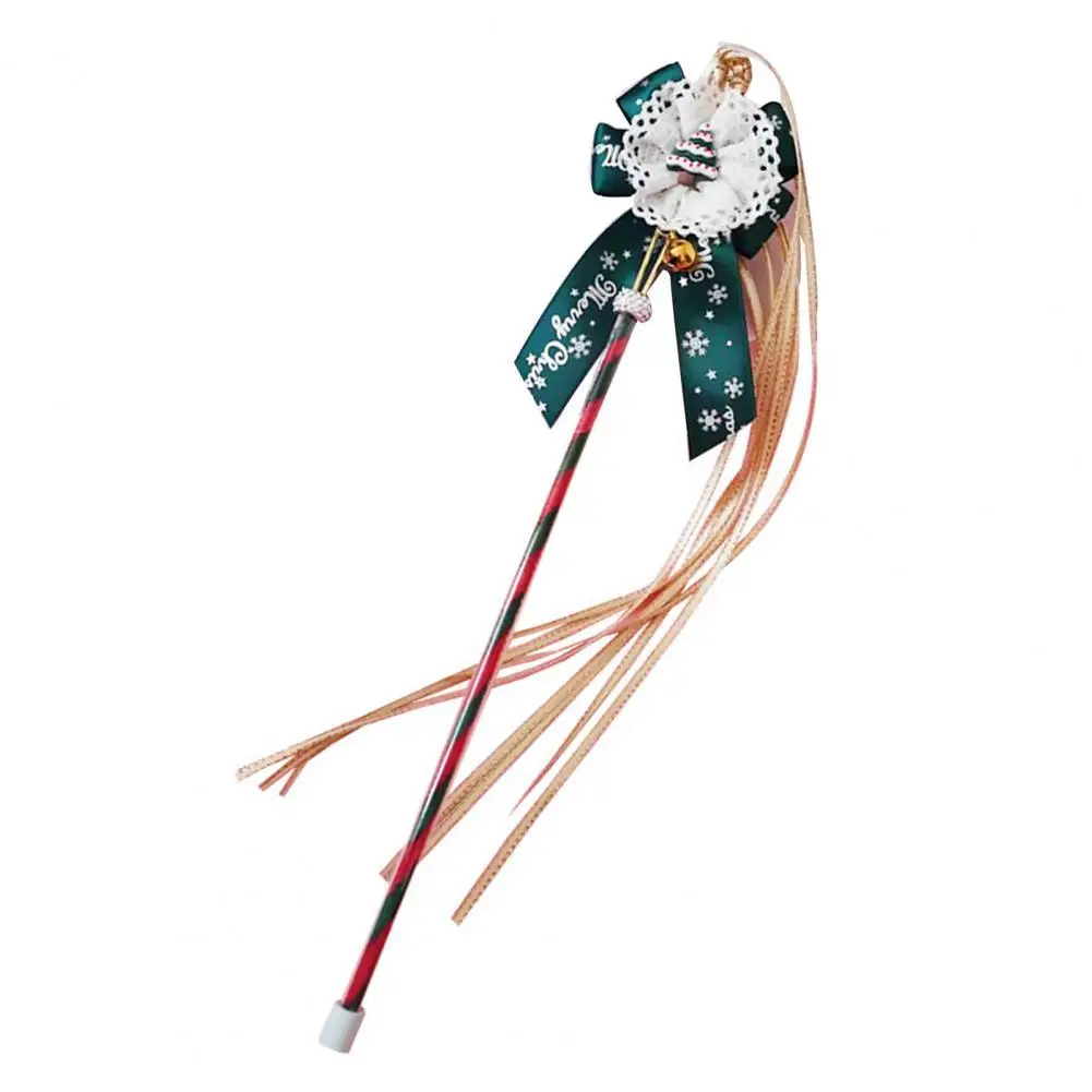 

Enjoyable Cats Teaser Christmas Series Doll Safe Pet Toy Kitten Fishing Pole Toy with Bell Pet Accessories Cats Wand Toy