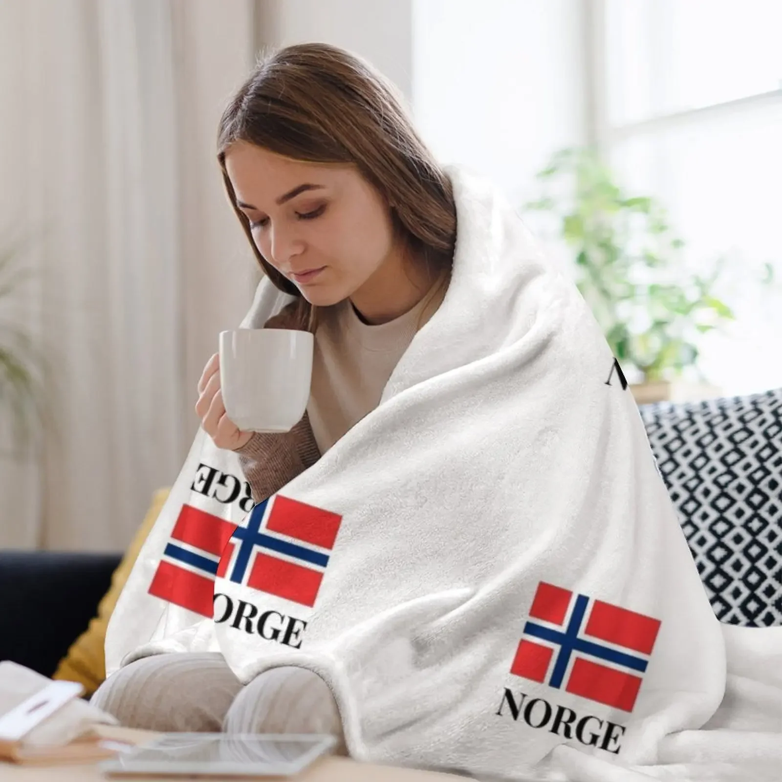 Фото Плед Norge Norway для путешествий, уютное одеяло для самолета и поезда №3