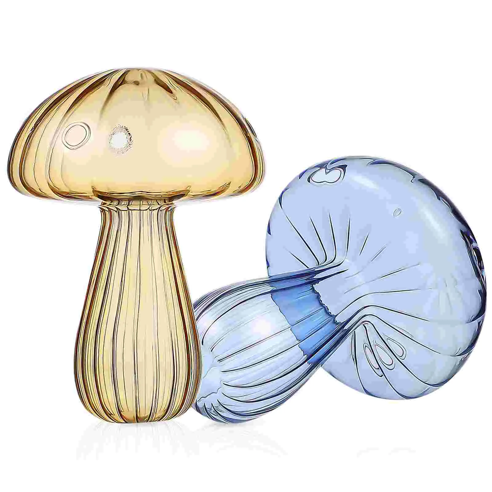 

2 Pcs Mushroom Glass Vases Creative Mushroom Flower Pots Hydroponic Containers Vases Home Mini Vase