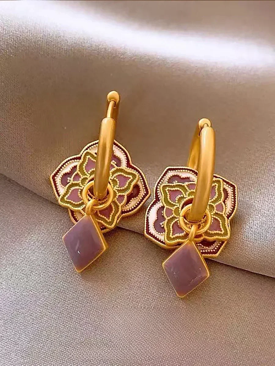 Новые китайские эмалированные глянцевые серьги из серебра S925 пробы