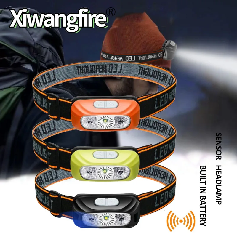 

Налобный мини-фонарь XIWANGFIRE с датчиком движения и зарядкой от USB