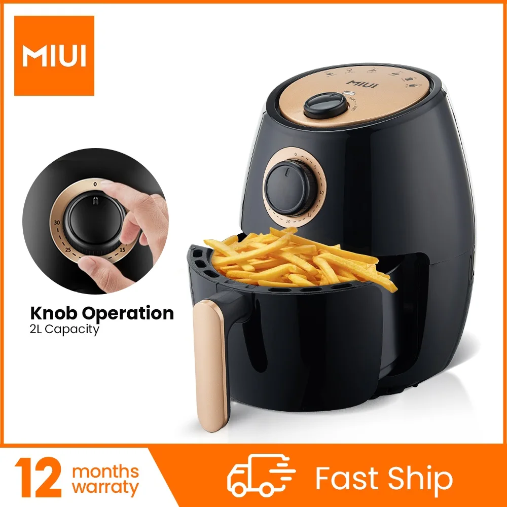 

MIUI Smart Air Fryer without Oil Home Cooking MI-CYCLONE 2L Deep Fryer Cold Rolled Metal Disposable Molding Rock Solid Classical