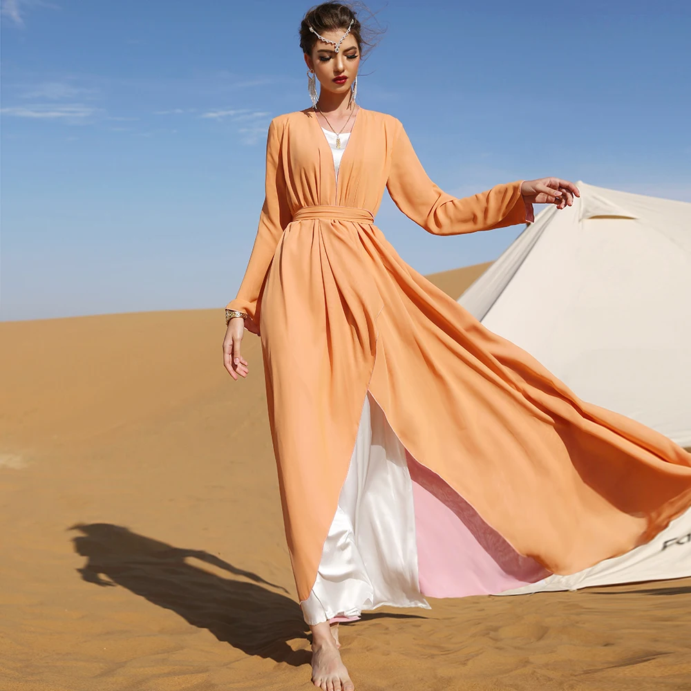 

New Open Muslim Abaya Kimono Femme Musulmane Arabic Turkey Islam Pakistani Dress Abayas For Women Kaftan Morocco Ramadan Dress