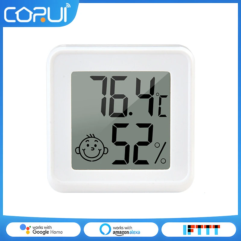 

CORUI Indoor Mini Thermometer Digital Celsius/Fahrenheit Thermohygrometer With Emotional Lovely Temperature And Humidity Sensor
