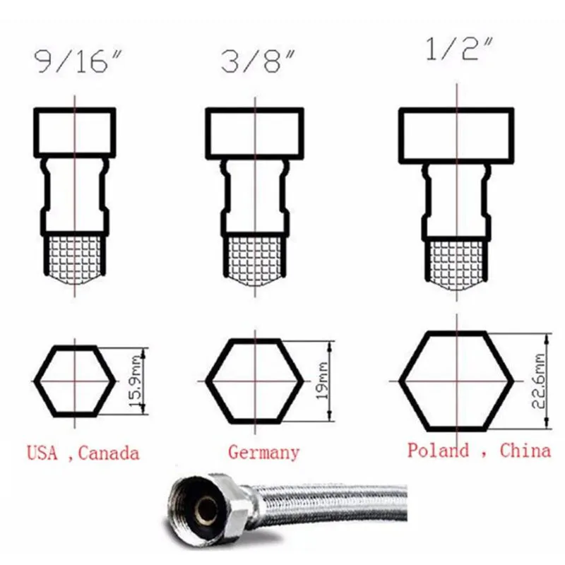 Кухонный смеситель из нержавеющей стали G1/2 9/16 шланг очиститель воды одиночные