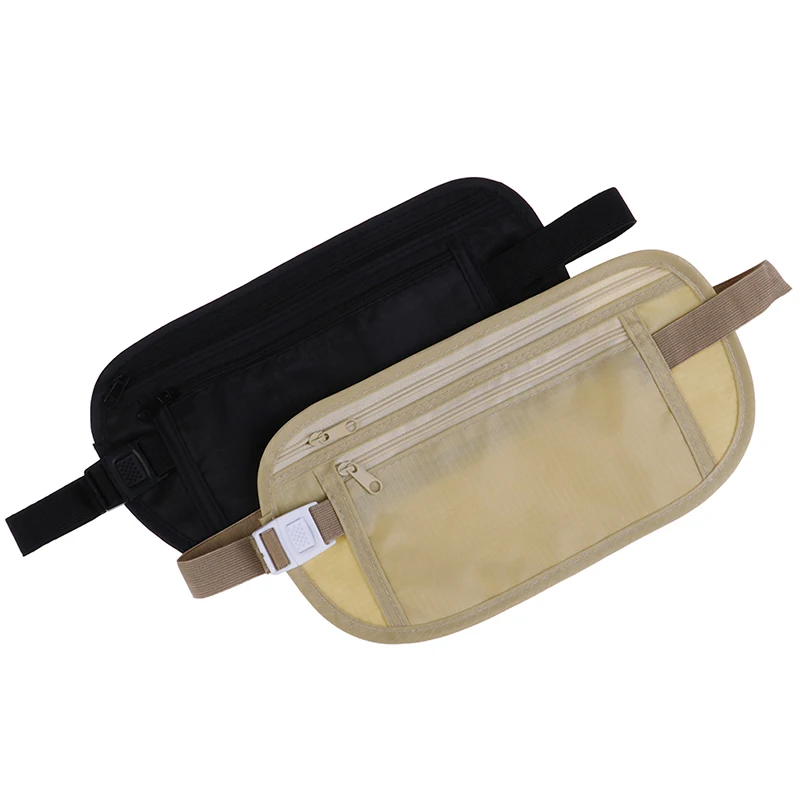 

1pc Outdoor Sports Waist Bag Waterproof Anti-theft Invisible Travel Waist Packs Passport Money Belt Bag Hidden Security Wallet