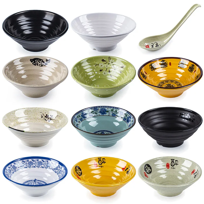 

Thickened Melamine Beef Ramen Restaurant Special Plastic Noodle Bowl