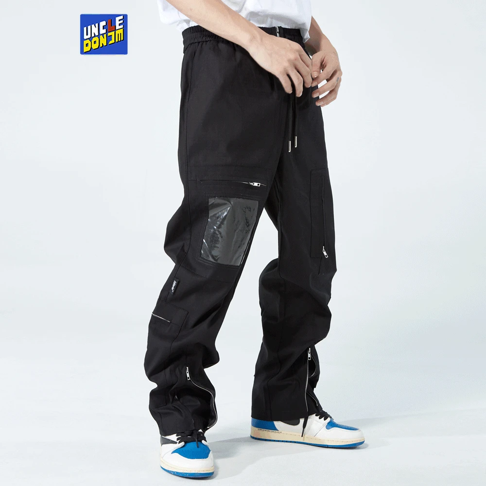 

Multi-pocket Zipper Cargo Pants Men High Street Fashion Hip Hop Streetwear Casual Pants Baggy Pants Dropship