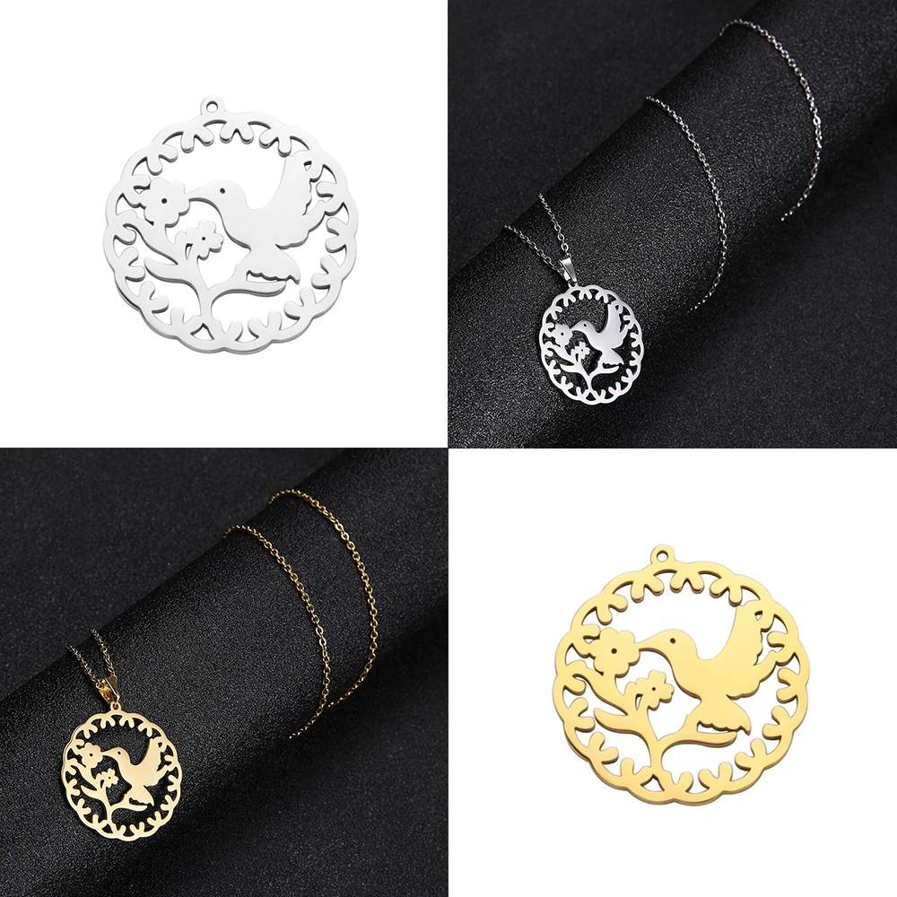 5pcs/ Lot Stainless Steel Jewelry Making Supplies DIY Necklace Findings Bracelets Earrings Pendants Charms Accessories Wholesale