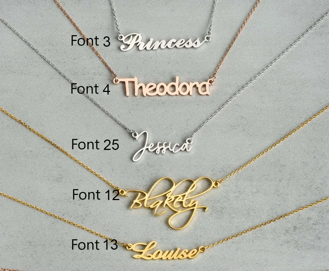 Custom Name Necklace For Women Any Font Gold Stainless Steel Nameplate Necklace Best Friend Perfect Birthday Gift Choker 2023