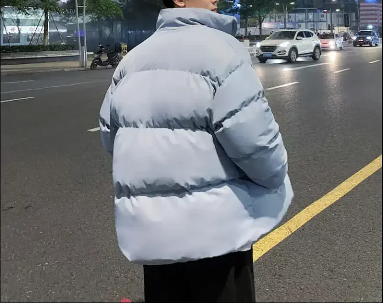 Парка в стиле ретро для мужчин и женщин уличная одежда однотонная теплая куртка