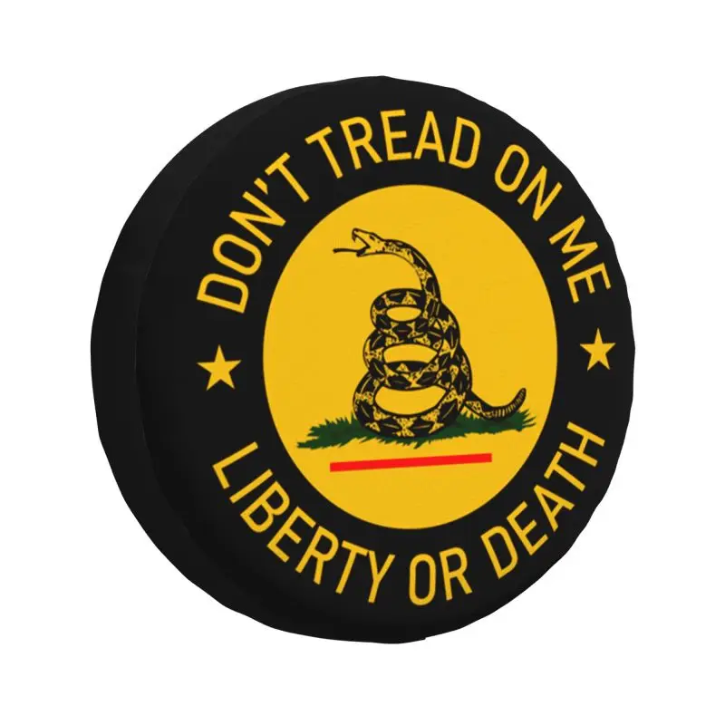 

Don't Tread On Me Gadsden Flag Spare Tire Cover for Jeep Wrangler 4WD 4x4 Trailer Car Wheel Protector 14" 15" 16" 17" Inch