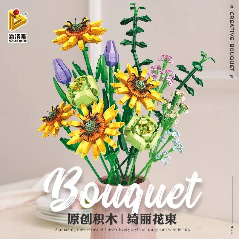 Строительные блоки коллекция цветов неподвластной Романтический букет