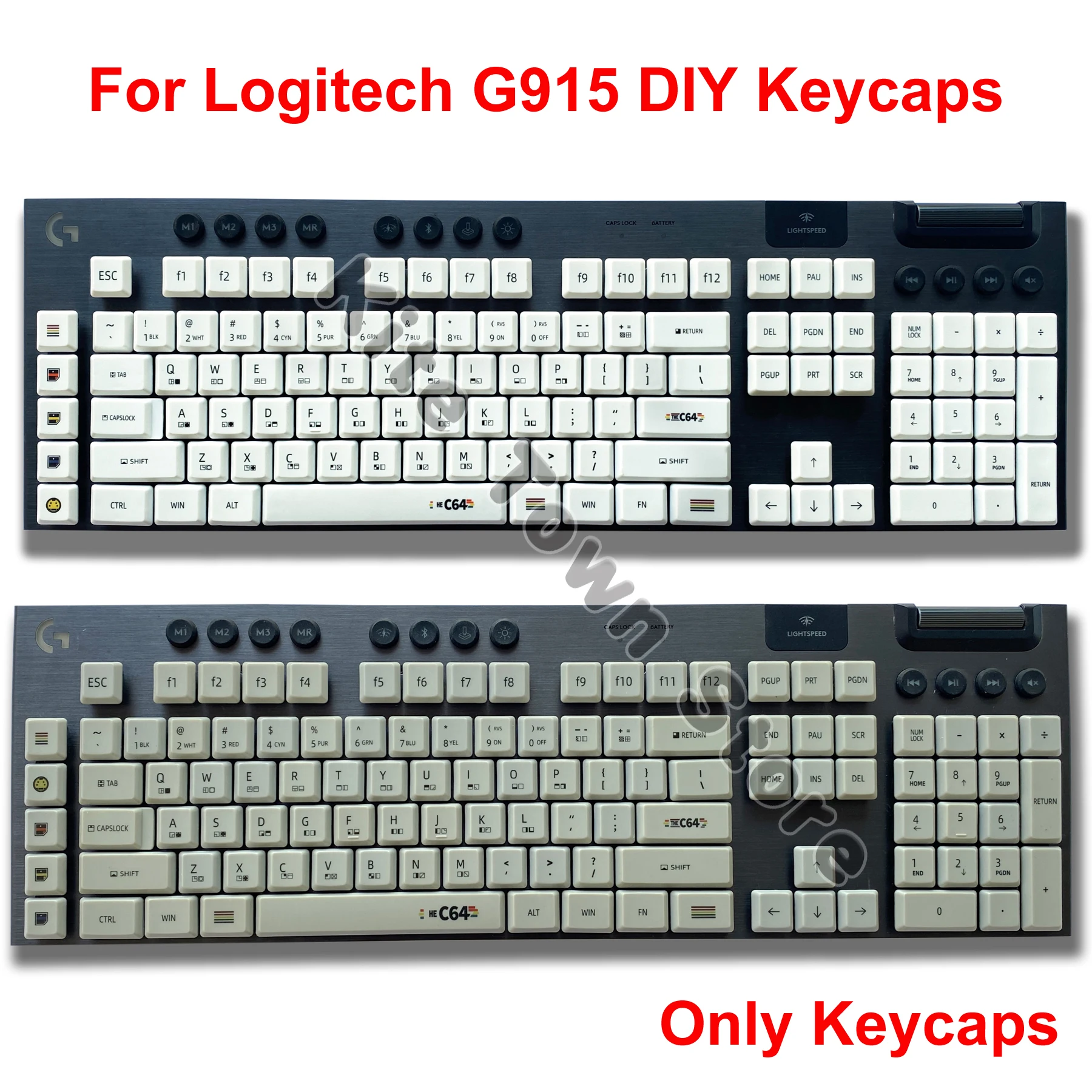 Полный комплект G915 109 шт. колпачки для клавиш PBT клавиши сделай сам Logitech G813 G913 G815 RGB