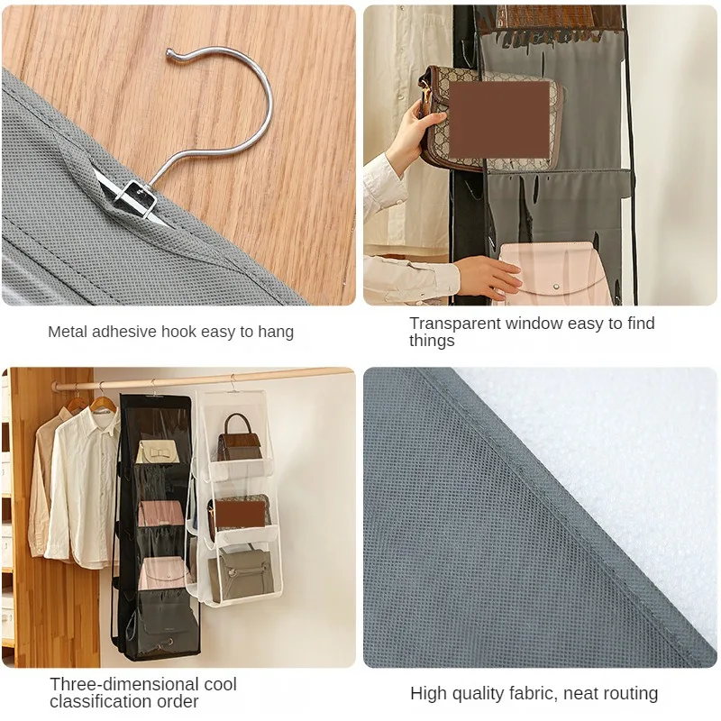 

Ultimate Multi-layer Bag Storage Solution with Wardrobe Hanging for Leather Bags