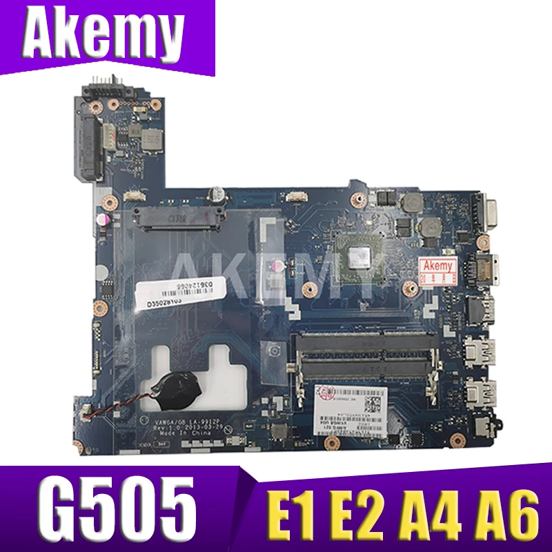 

G505 LA-9912P материнская плата DDR3 AMD E1-2100 E2-3800 A4-5000 CPU UMA для Lenovo G505 A6-5200 материнская плата для ноутбука