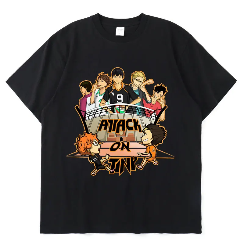 

Японское Аниме Haikyuu атака на титанов, графический принт, спортивные футболки Харадзюку, Эрен яжер, стиль унисекс, футболка