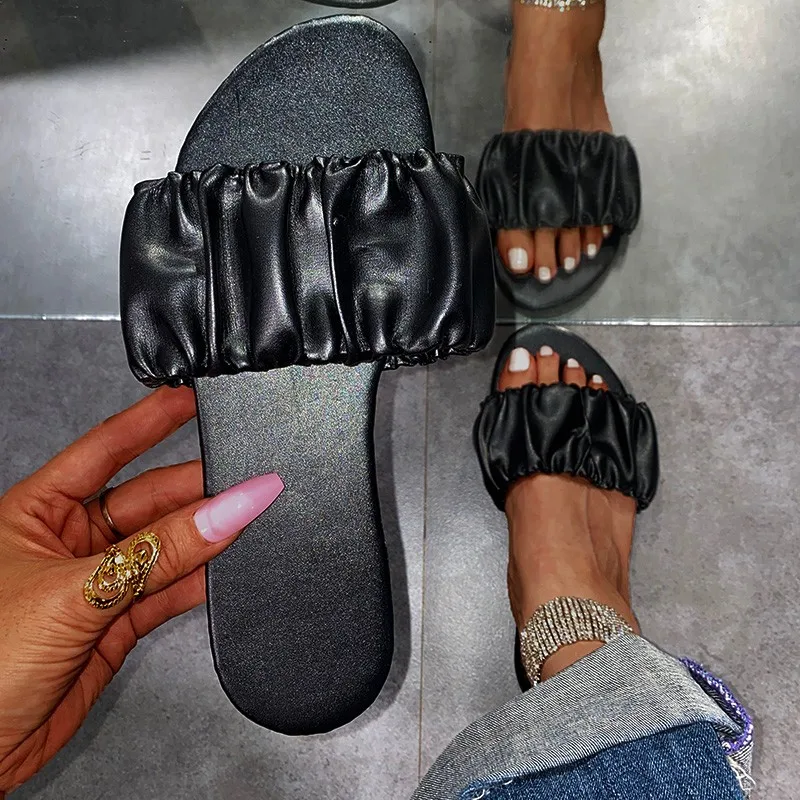 Women Casual Home Shoes Fashion Women's Flat Summer Sandals Beach Non-slip Slippers Woman Mules Luxury 2023 New Ladies Slides