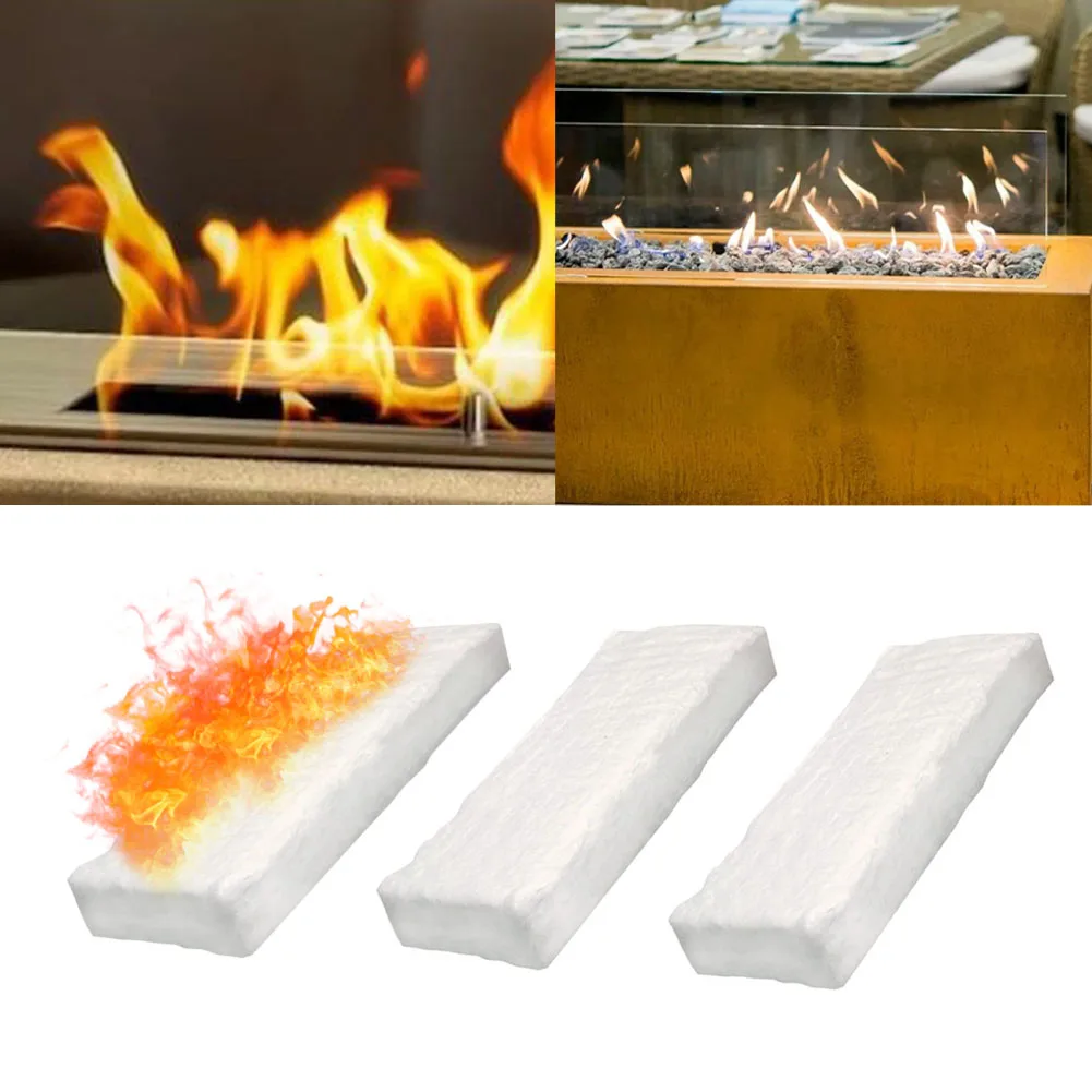 

3pc Calcium-magnesium-silicate Fibres Firplace Firebox Safety Bio Fire1206 ℃ High Temperature 30x10x1.5Cm 30x10x2.5CM