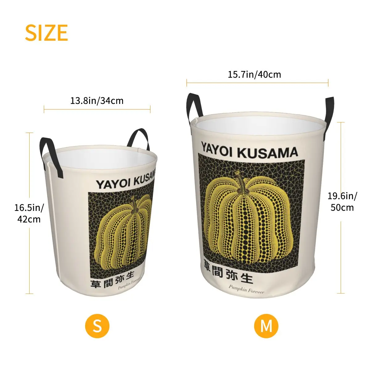 Корзина для белья Yayoi Kusama Pumkin Forever, складная корзина для белья с абстрактным рисунком, корзина для хранения игрушек, корзина для детской комнаты (art.: 3920c3552fff2) - 3920c3552fff2