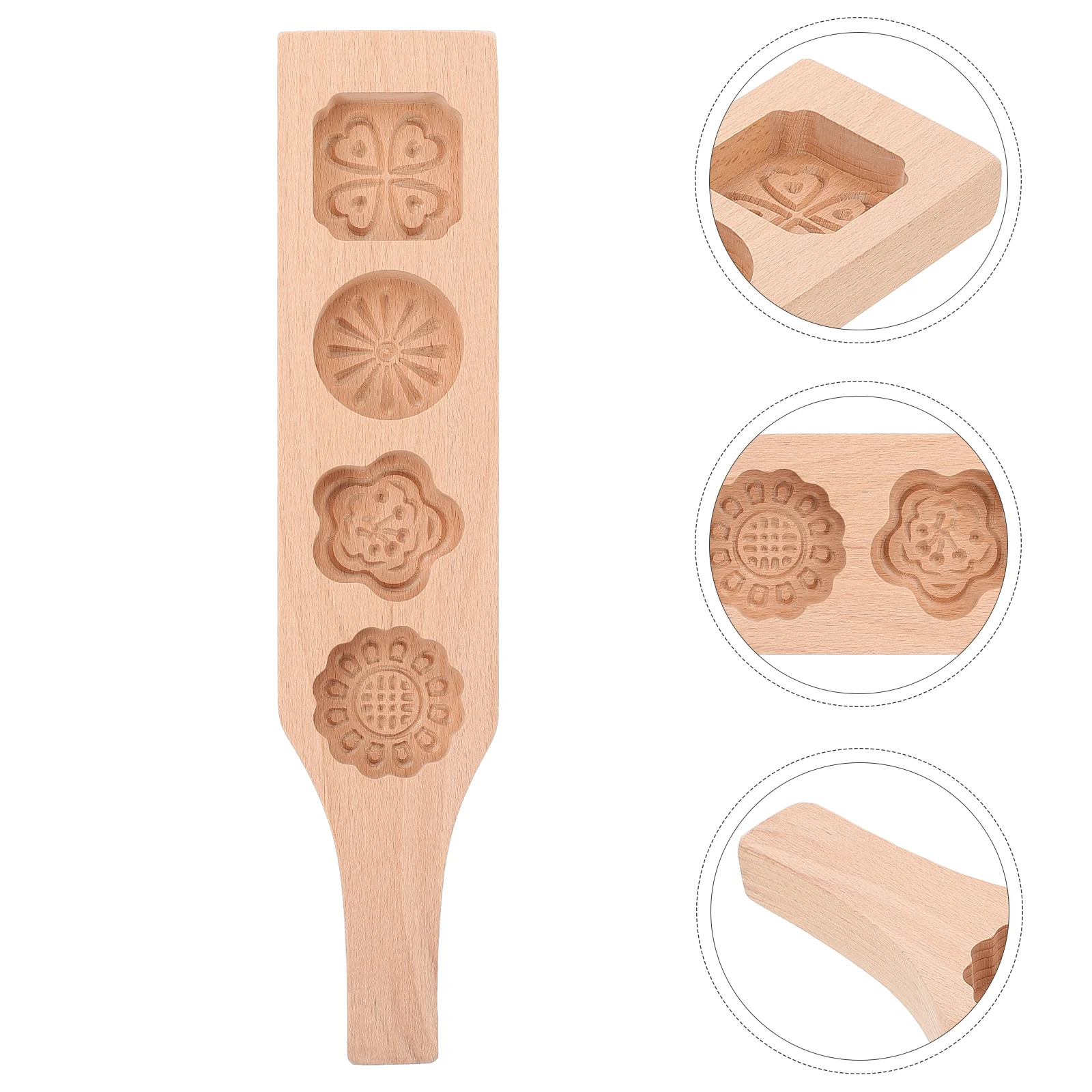 

Mold Mooncake Cake Press Wooden Chinese Baking Cookie Stamps Chocolate Tool Traditional Festival Autumn Molds Diy Handle Biscuit
