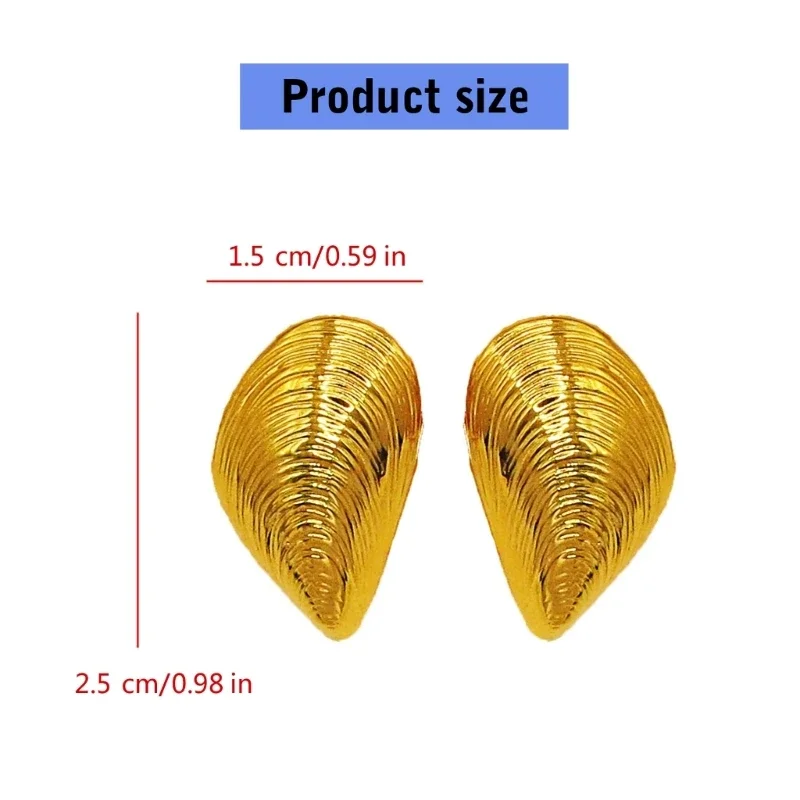 Привлекательные серьги-гвоздики в форме ракушек ювелирные изделия для любителей