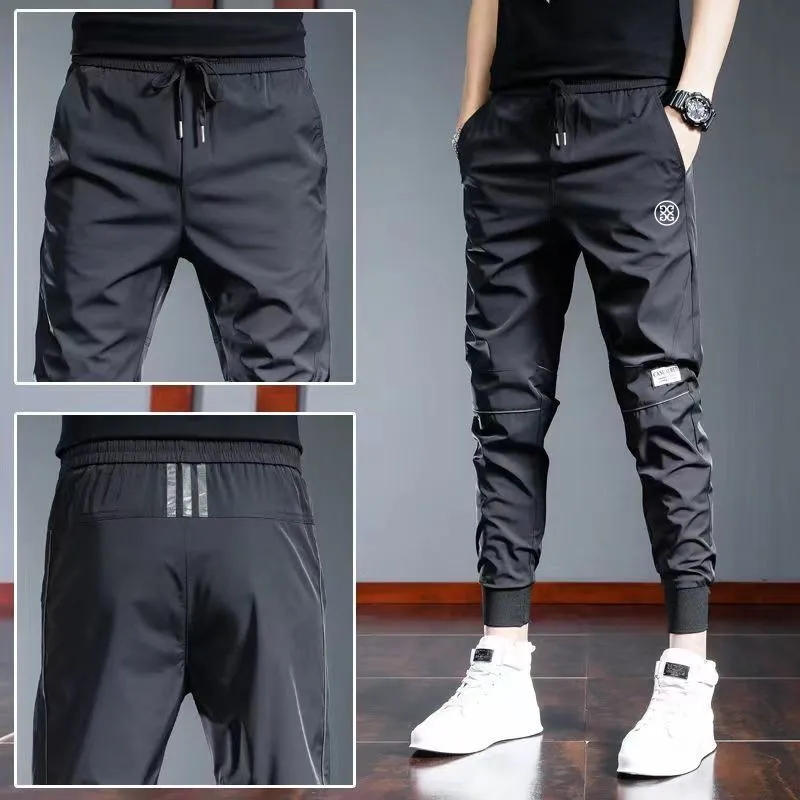 Golf Pants For Men 2023 Spring Summer Casual Sport Golf Trousers Golf Wear Man Thin Ice Silk Quick Dry Sweatpants Golf Clothing