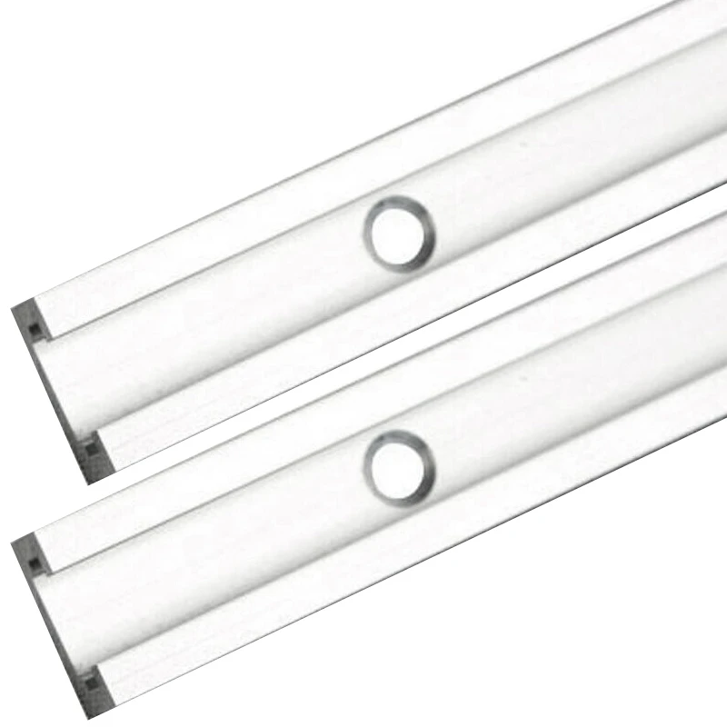 

2X Aluminium Bar Slider T-Tracks T-Slot Jig Fixture For Table Saw Gauge Rod (500Mm)