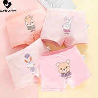 4 piece kids girls underwear cute cartoon childrens shorts panties for baby girls boxer brief teenager underpants for 2 14t