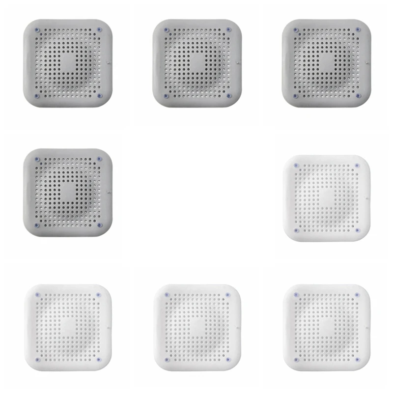 

8PCS Hair Filter Sink Anti-Blocking Strainer Bathtub Shower Floor Drain Stopper TPR Kitchen Deodorant Bathroom