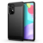 Мягкий чехол в стиле карбон на телефона Samsung Galaxy A52 (2021 год), серия Carbon от Caseport