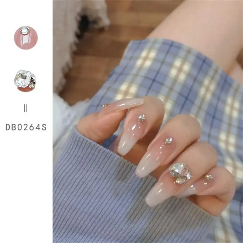 

24PCS 12 Sizes Wearable Nail Sticker Wearing Nail False Nails Sheet Removable Reused Lasting Beauty Wearing Nails For Girls