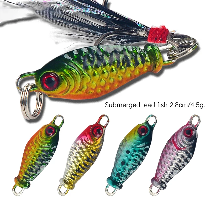 

2.8cm/4.5g Submerged Small Leadfish Metal Roadrunner Fake Bait Foreign Trade Bass Perch Shipping Fishing Gear Bionic Lure