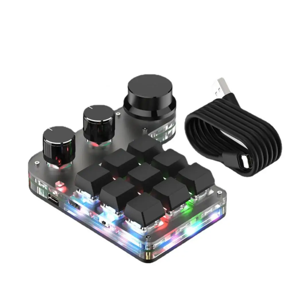 

Mechanical Macropad Paste Custom Macro Keyboard Rgb Hotswap Gaming Keypad Gamer Accessories Mini Aluminum Keyboard Macro Custom