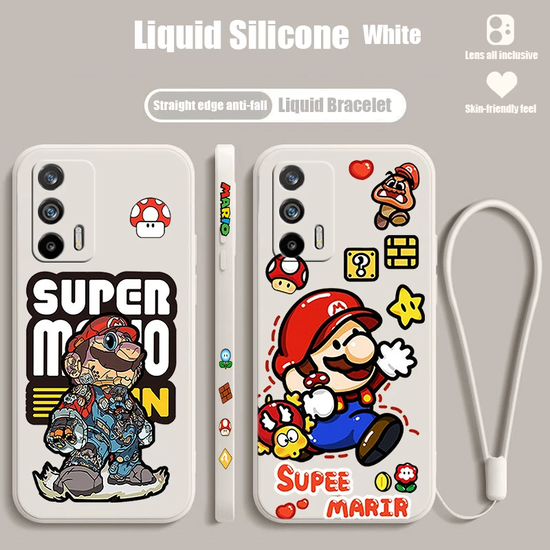 Лидер продаж, игры, Супер Марио Мари для Realme Q5 GT Neo 5 3T 3 XT X3 C55 C30 C21Y C11 C2 Explorer Master, жидкая левая веревка