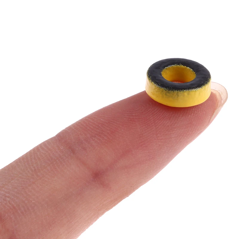 

T37-6 Iron powder cores 9.5*5.2*3.3mm AL=3.0nH/N2 8.5uo Iron dust core Ferrite Toroid Core Coating yellow gray