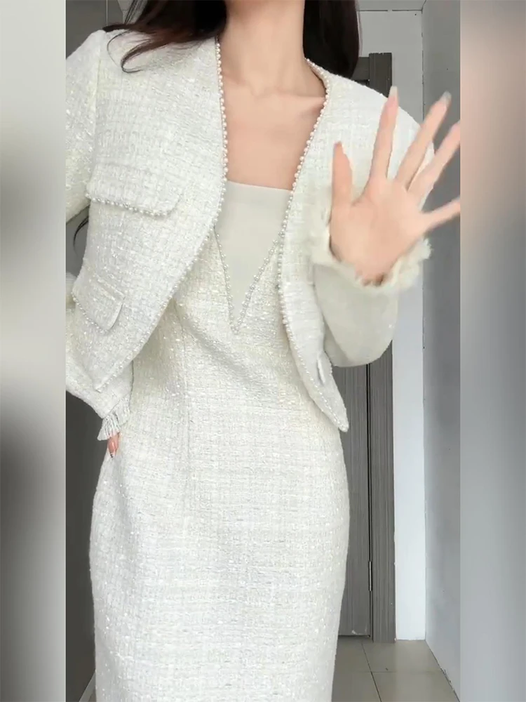 Изящное короткое пальто большого размера французского стиля с