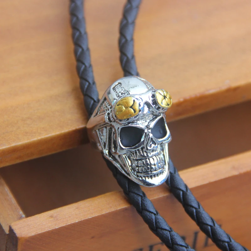 

Original design bolotie alloy skull captain bolo tie for men personality neck tie fashion accessory