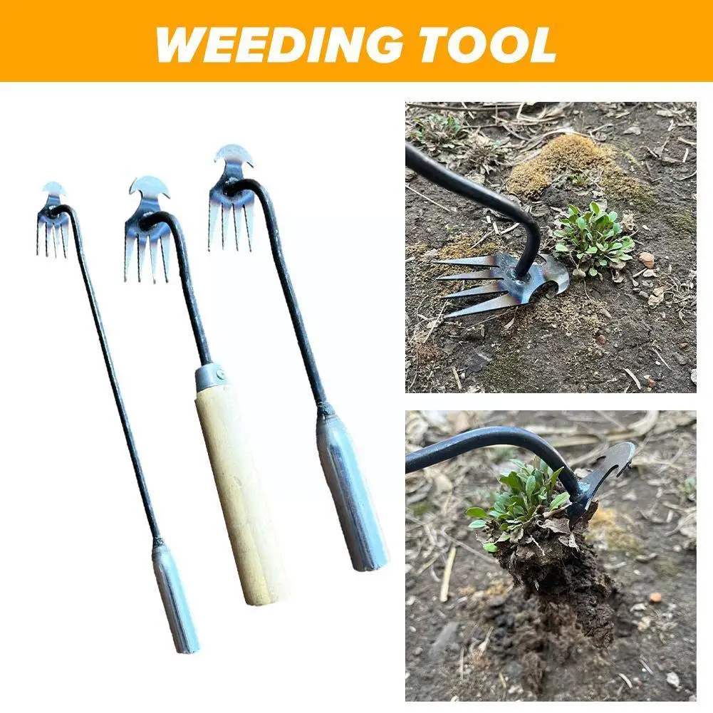 

Weeding Artifact Uprooting Weeding Tool Steel Weed Puller 4 Teeth Dual Purpose Weeder Hand Remover Tool For Garden S5S1