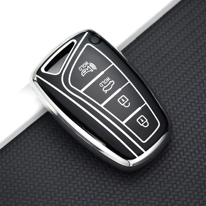 

3/4 кнопочный корпус Fob для Hyundai Ix45 Equus Centennial Genesis G80 Santa Fe Sport великолепное азира ТПУ чехол для автомобильного ключа