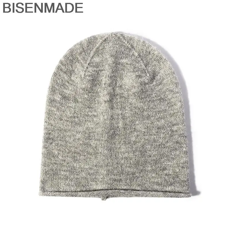 

New Unisex Casual Men And Women Knitted Hat Outdoor Beanie Cap Fashion Pile Cap Autumn Winter Wool Keep Warm Skullcap