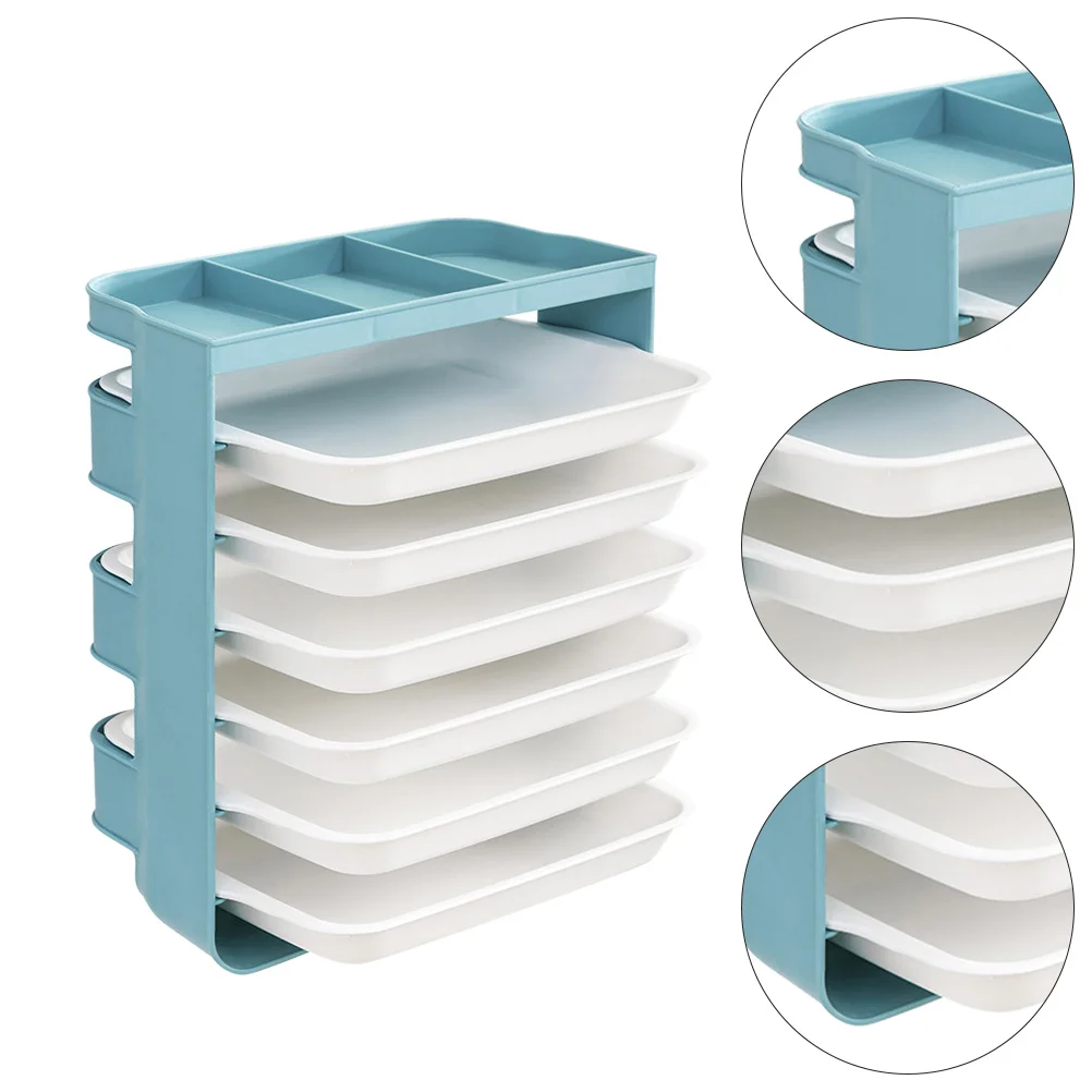 

Cooking Dish Organizer Tray Hot Pot Rack Drawer Design Storage Box (Green)