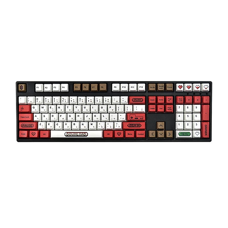

108-Key PBT Keycap Five-Sided Thermal Sublimation Process Keyboard Keycap Compatible With For 87/104 Keyboard