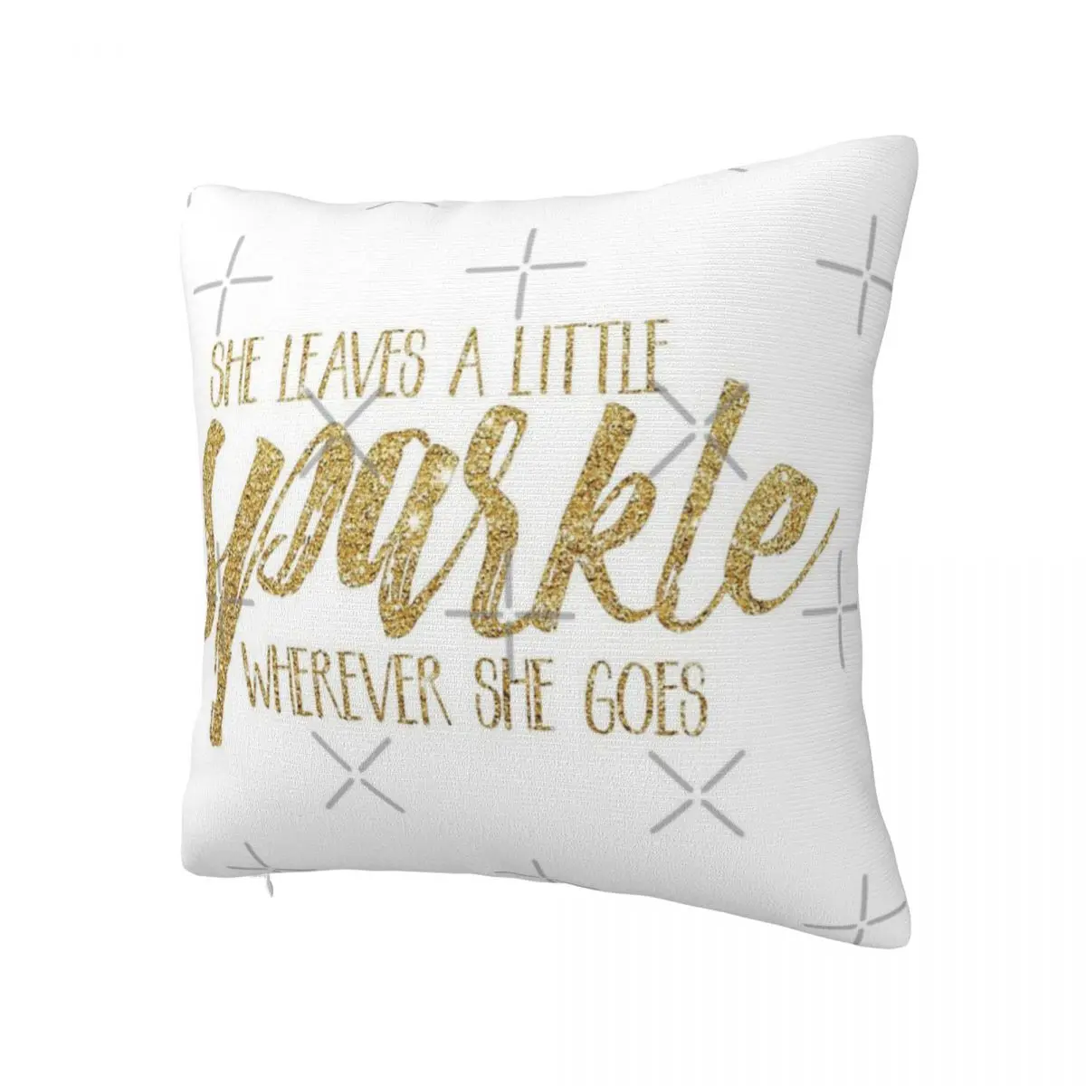 Она оставляет немного блеска где бы она ни была подушка чехол для подушки Черные