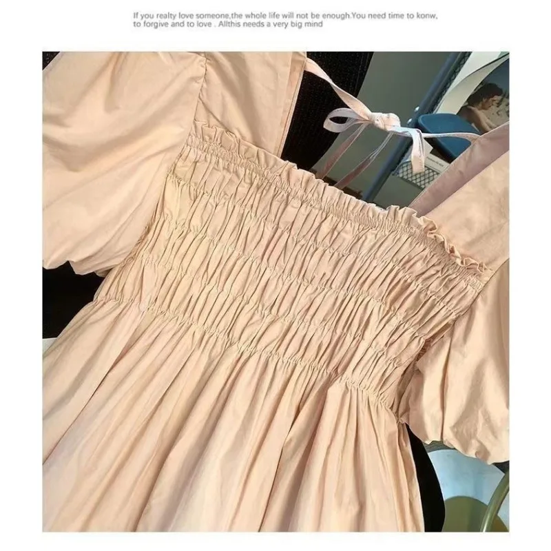 Блузка женская с квадратным вырезом коротким рукавом и шнуровкой