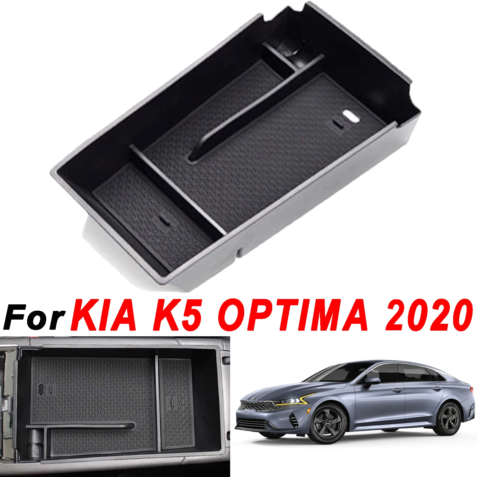 Caja de almacenamiento para reposabrazos, contenedor organizador de palés, compartimento central, caja de almacenamiento para Kia K5 Optima DL3 2020 2021