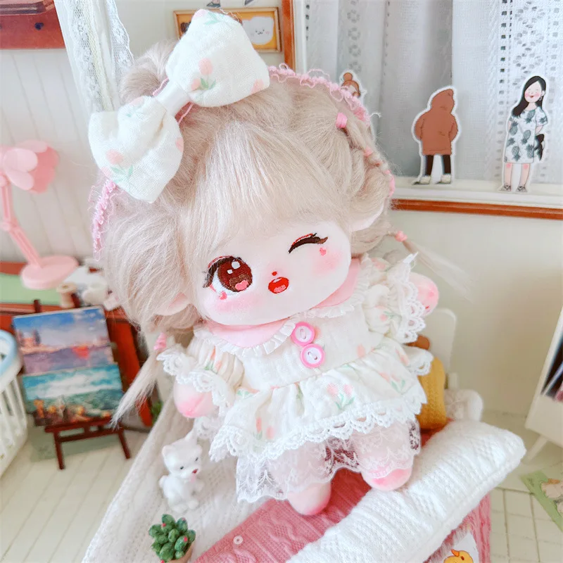 

2PC Kawaii Little Pink Dress 20cm Idol Doll Outfit Clothes Accessories Super Star Dolls Toys DIY Children Gift