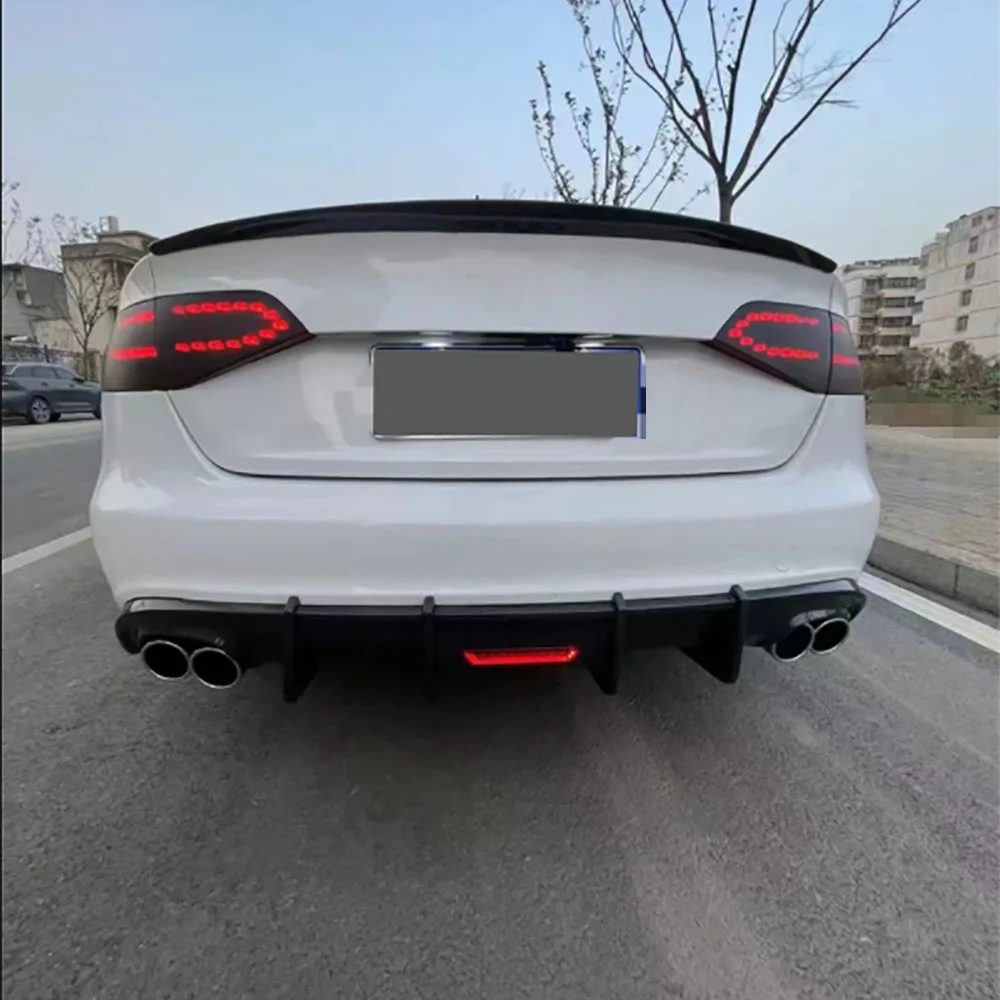 Задний диффузор для Audi A4 B8 S4 2009-2012 задний бампер из углеродного волокна спойлер