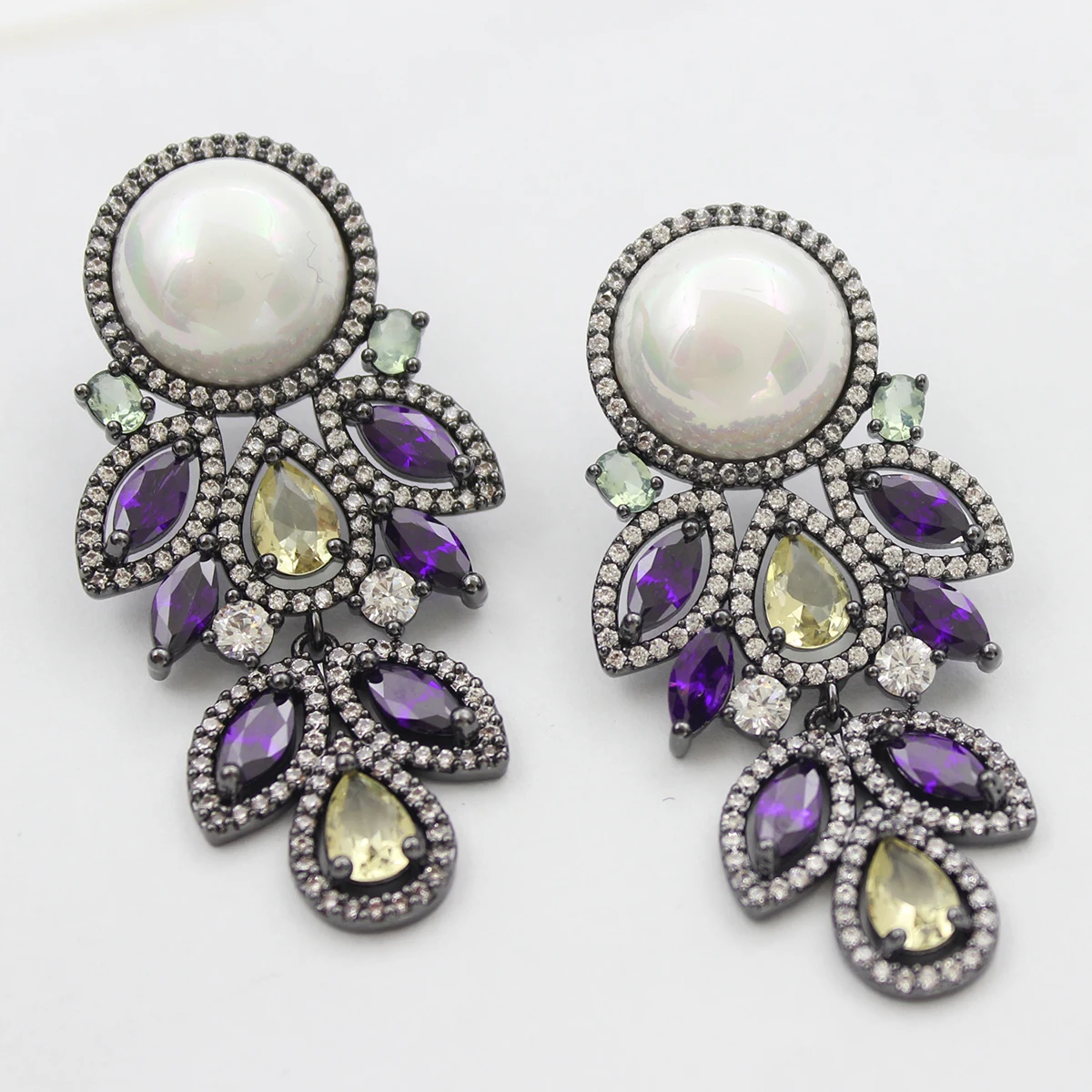 Роскошные ювелирные изделия Женские Висячие серьги блестящие серьги-подвески в